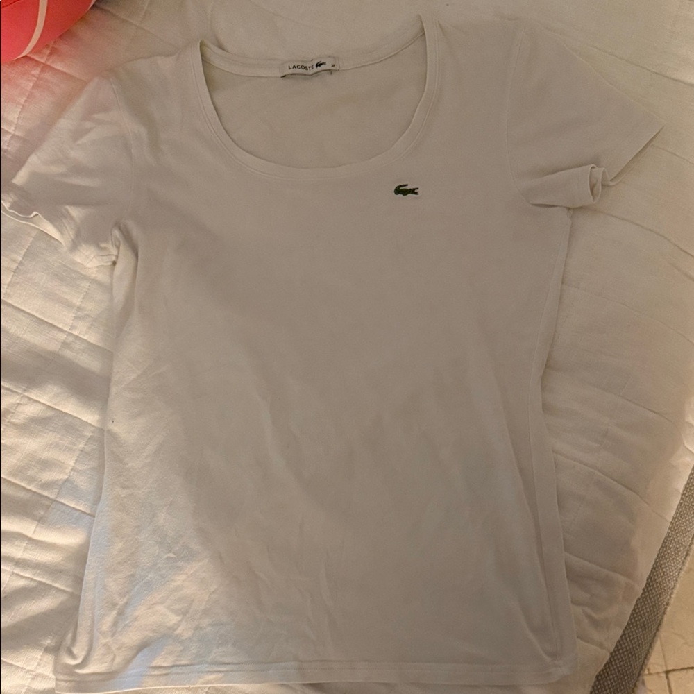 Lacoste Women's Classic White Tee